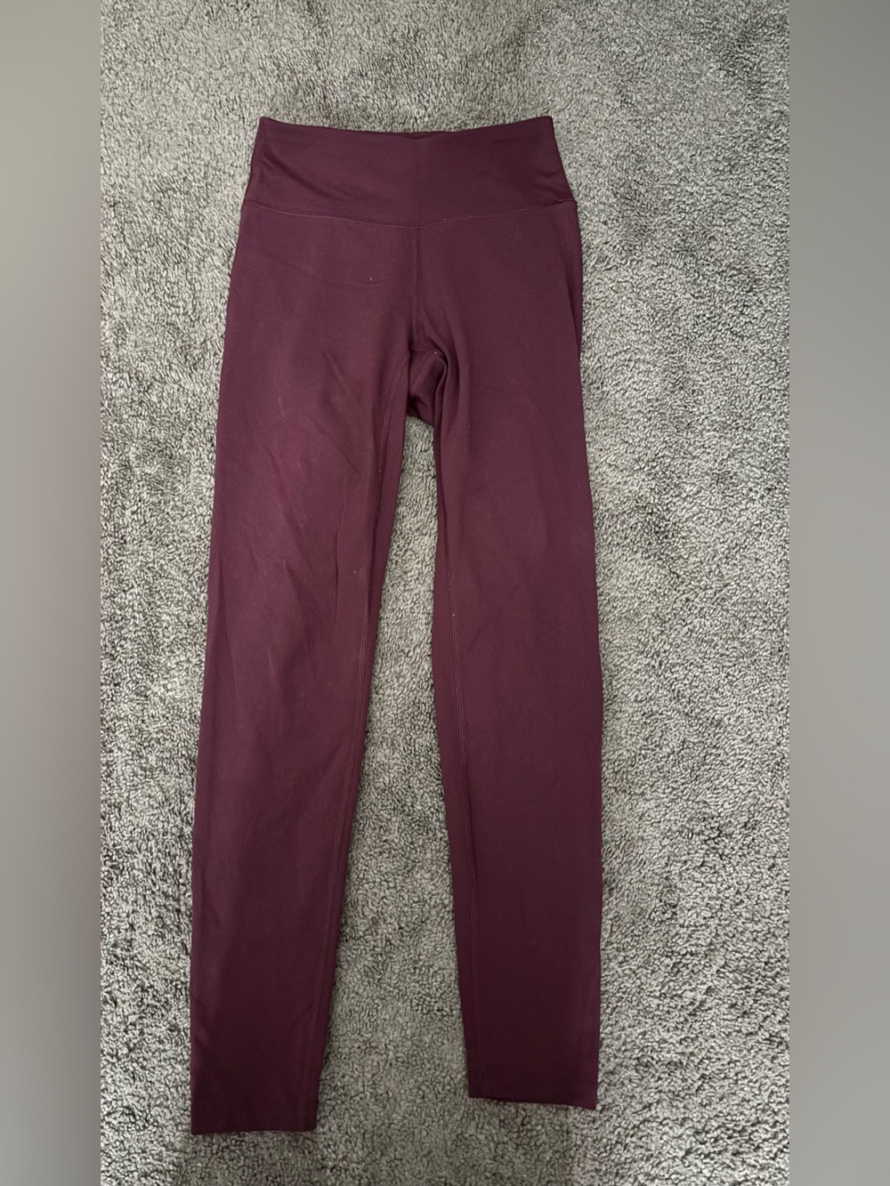 FLX Women’s High Rise Ankle Leggings Burgundy XS Nylon Spandex Stretch